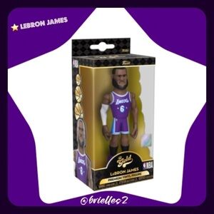 🏀 New Funko Gold NBA Figure Lebron James Basketball Star